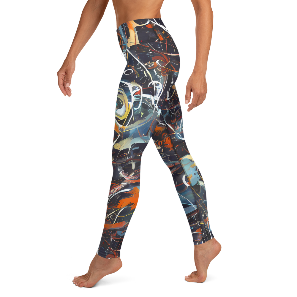 Yoga Leggings - Neo-Splash Labyrinth