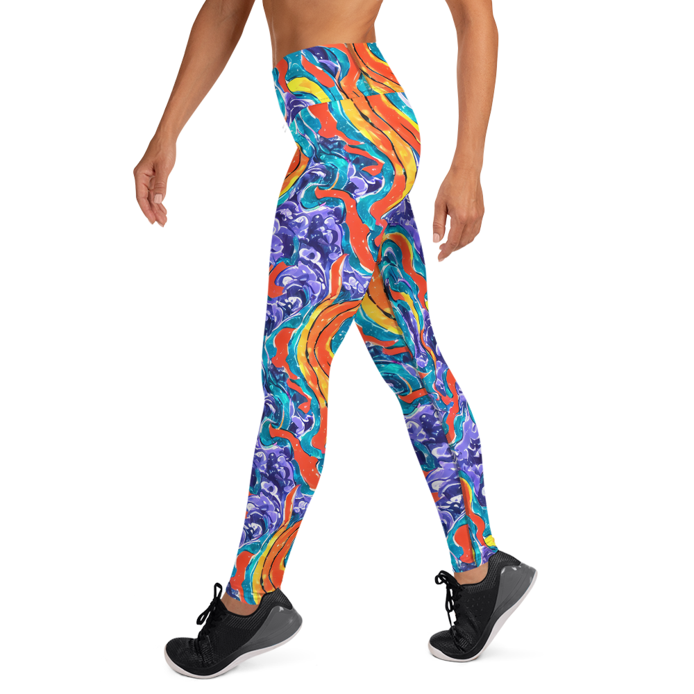 Yoga Leggings - Galactic Waves