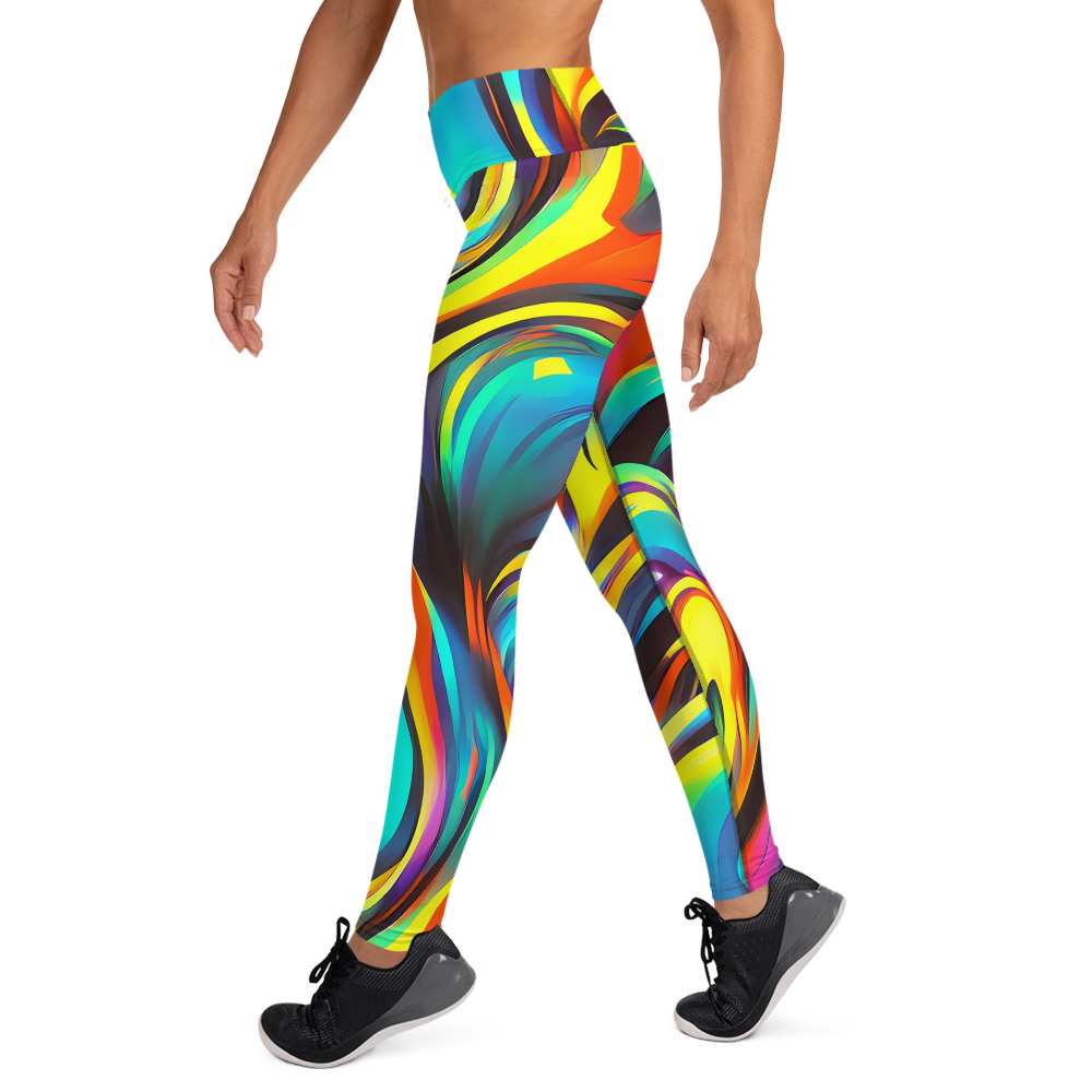 Yoga Leggings - Cyber Surge