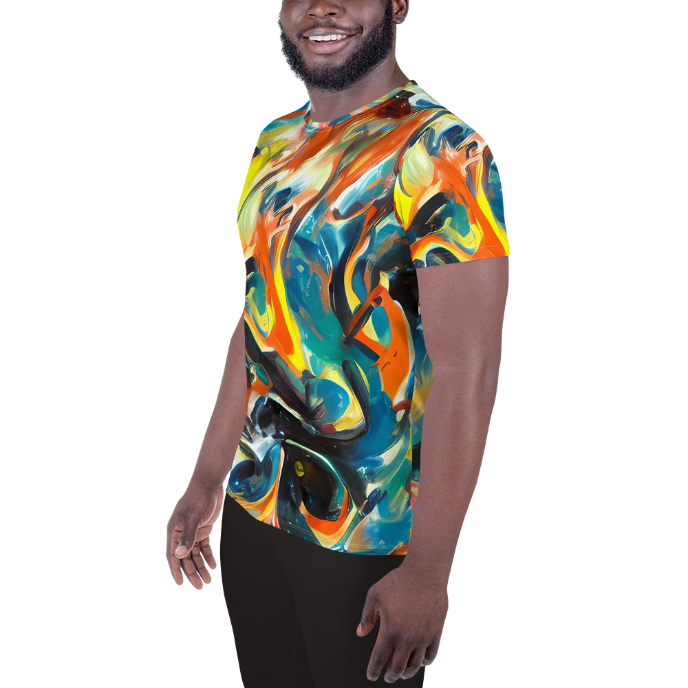 Men's Athletic T-Shirt - Chromatic Vortex