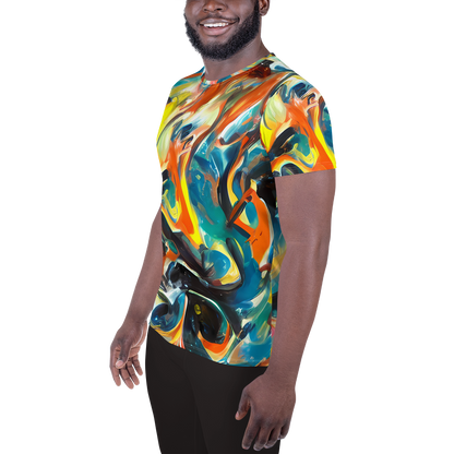 Men's Athletic T-Shirt - Chromatic Vortex