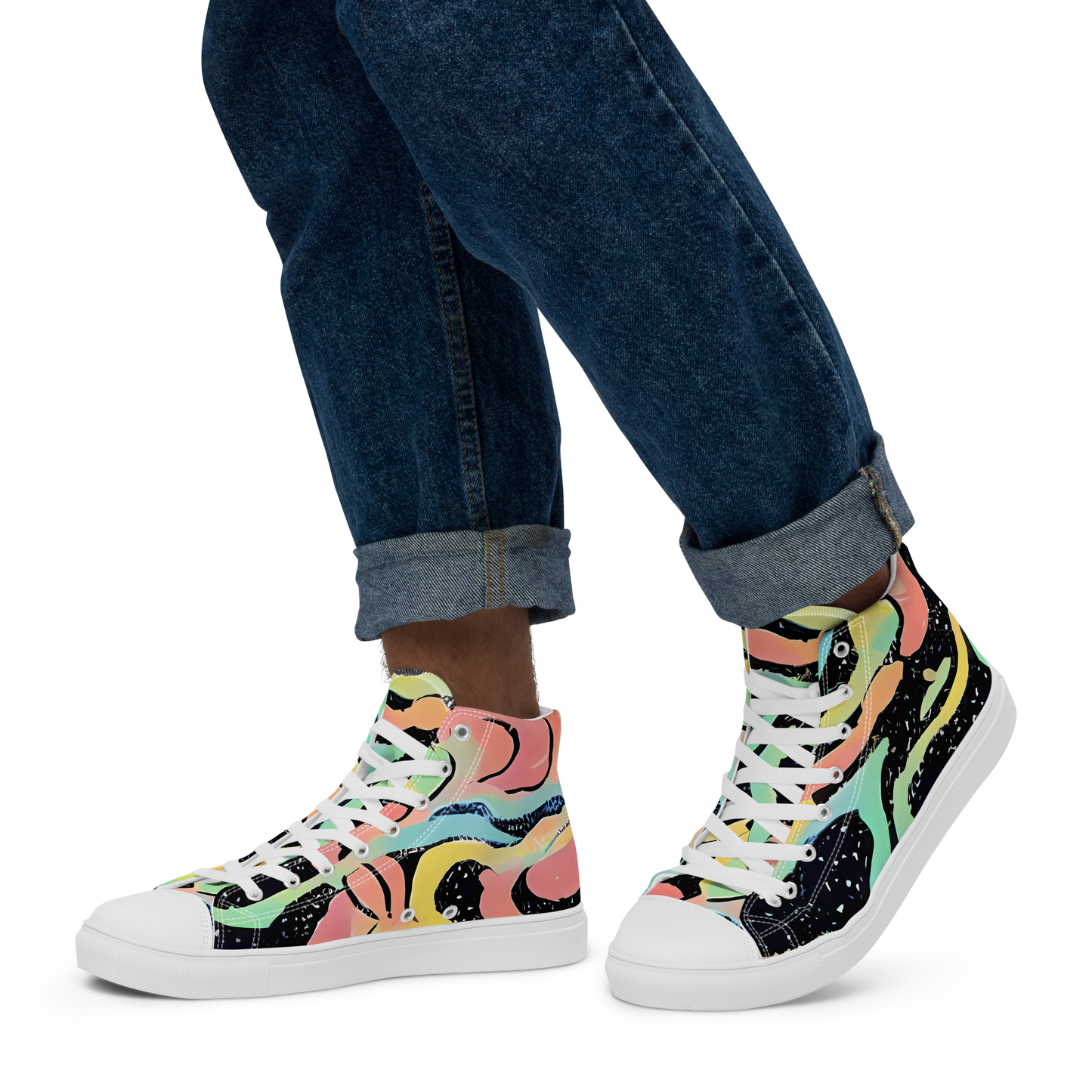 Men's High Top Canvas Shoes - Mcguire Wavelength