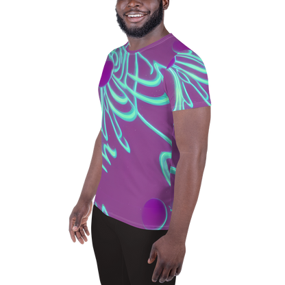 Men's Athletic T-Shirt - Neon Drift