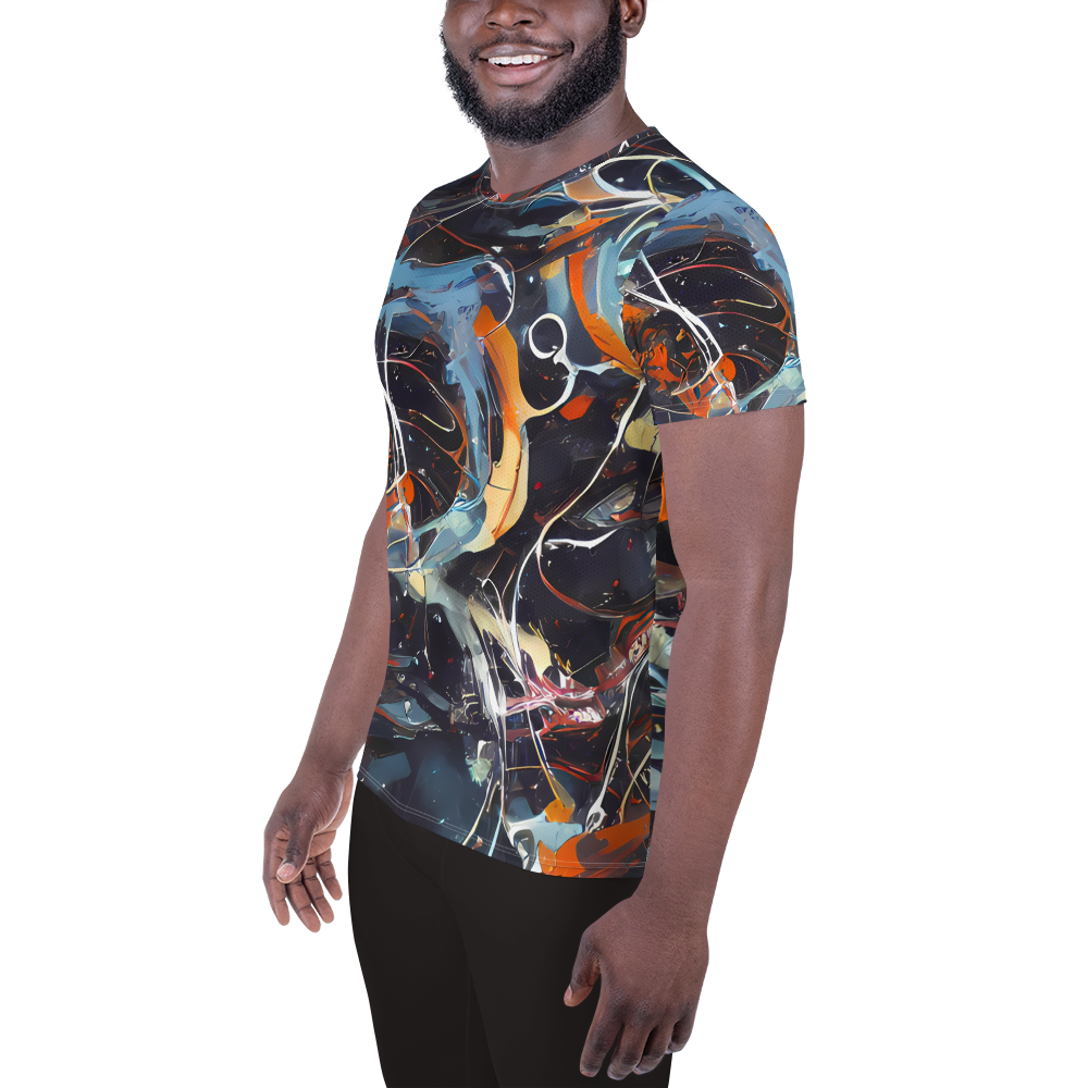 Men's Athletic T-Shirt - Neo-Splash Labyrinth