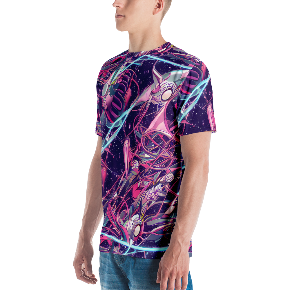 Men's Crew Neck T-Shirt - Neo-Tokyo Twirl