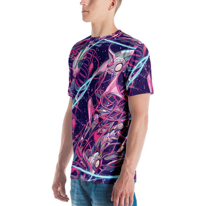 Men's Crew Neck T-Shirt - Neo-Tokyo Twirl