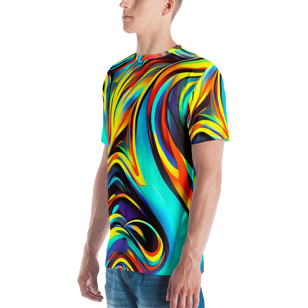 Men's Crew Neck T-Shirt - Cyber Surge