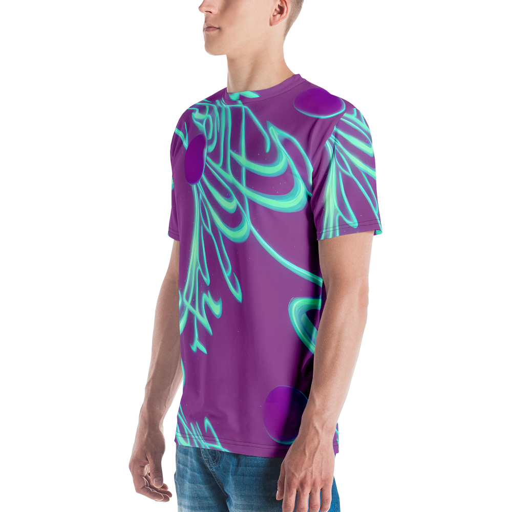 Men's Crew Neck T-Shirt - Neon Drift