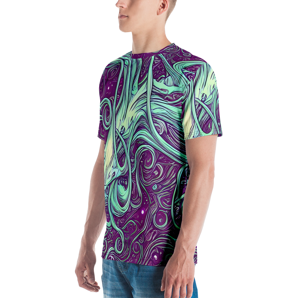 Men's Crew Neck T-Shirt - Temple Swirls