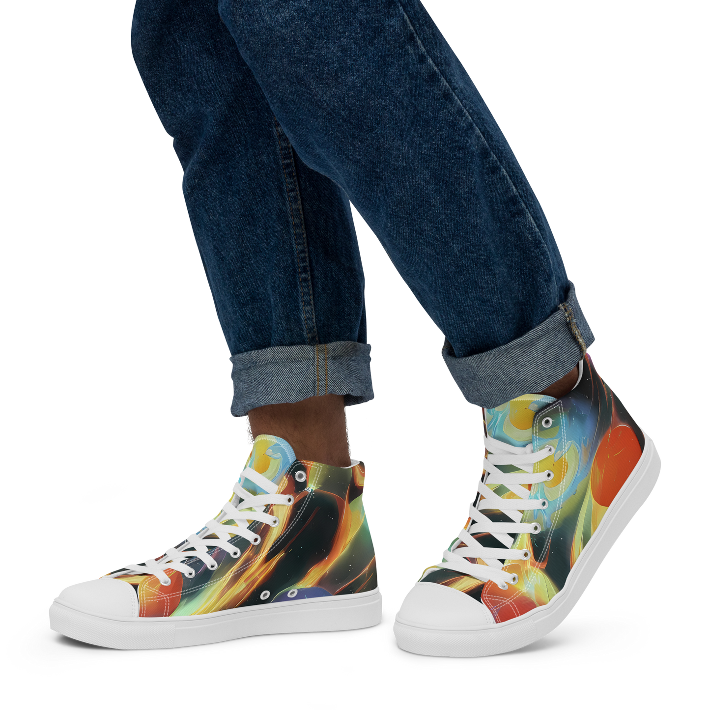 Men's High Top Canvas Shoes - Fabritius Fantasy