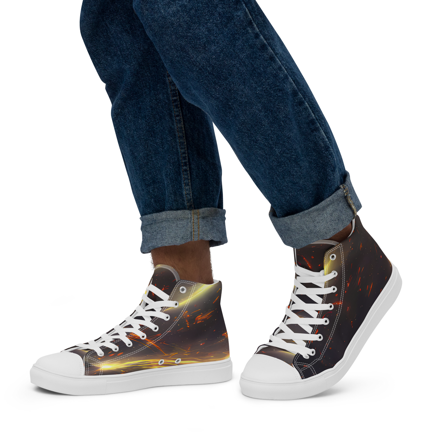 Men's High Top Canvas Shoes - Stellar Arcana