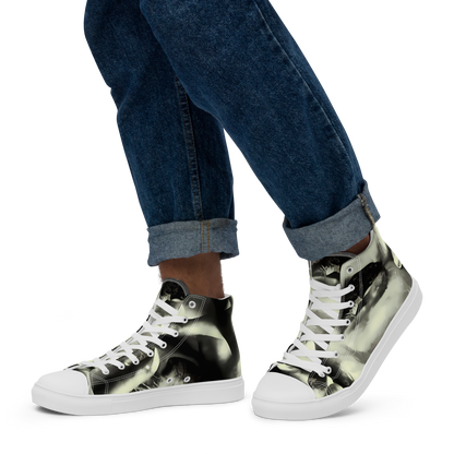 Men's High Top Canvas Shoes - Shadowed Mystique