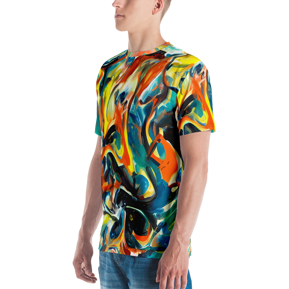 Men's Crew Neck T-Shirt - Chromatic Vortex