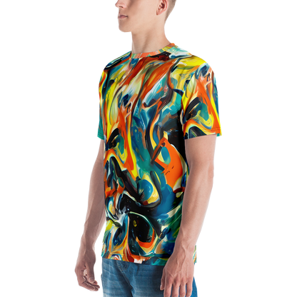 Men's Crew Neck T-Shirt - Chromatic Vortex