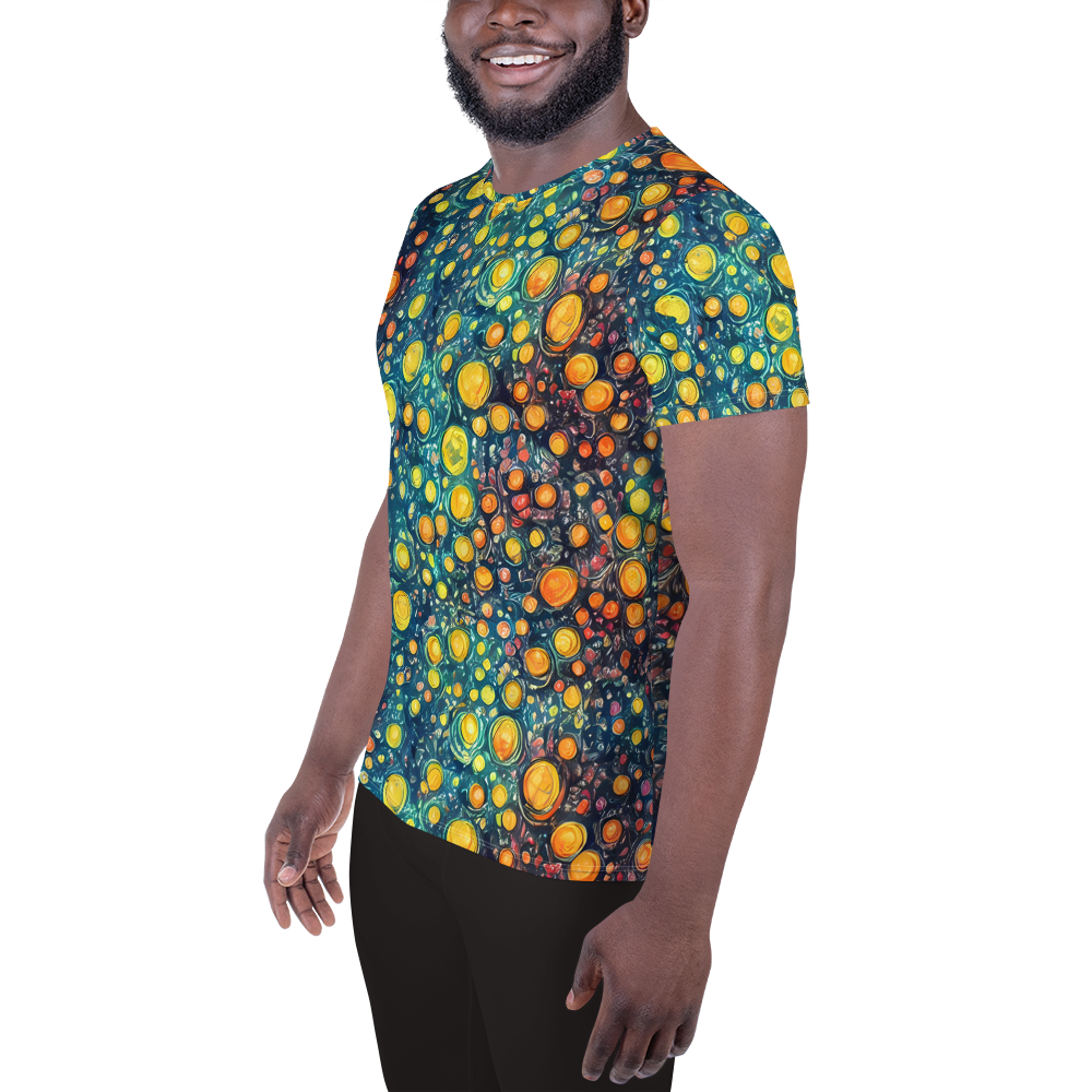 Men's Athletic T-Shirt - Starry Orbits