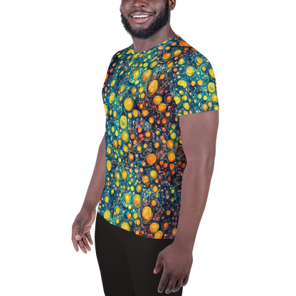 Men's Athletic T-Shirt - Starry Orbits