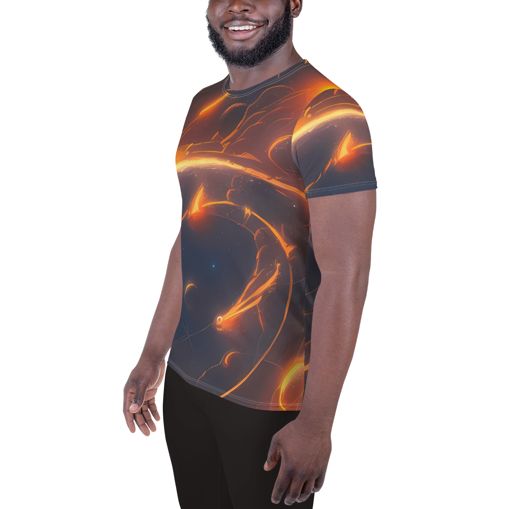 Men's Athletic T-Shirt - Inferno Spirals