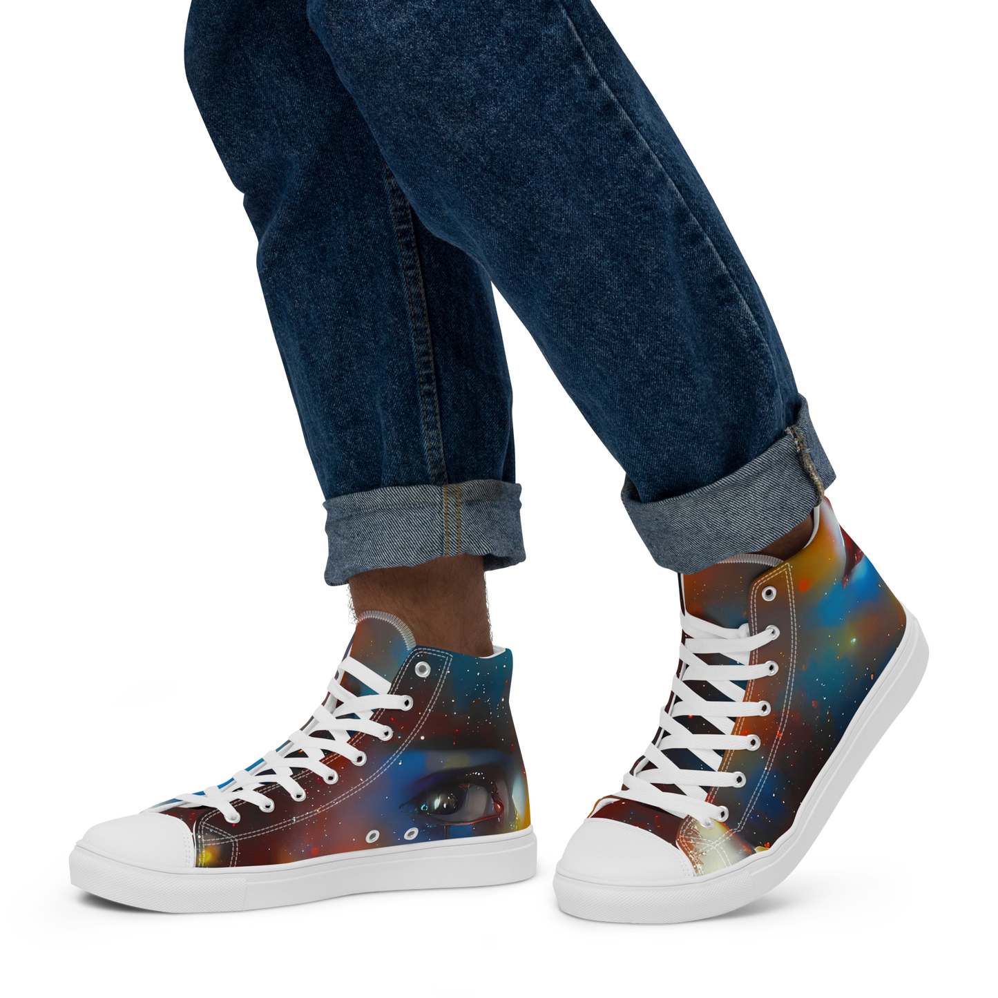 Men's High Top Canvas Shoes - Celestial Vogue