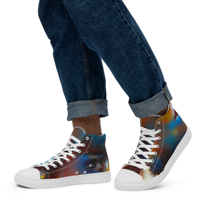 Men's High Top Canvas Shoes - Celestial Vogue