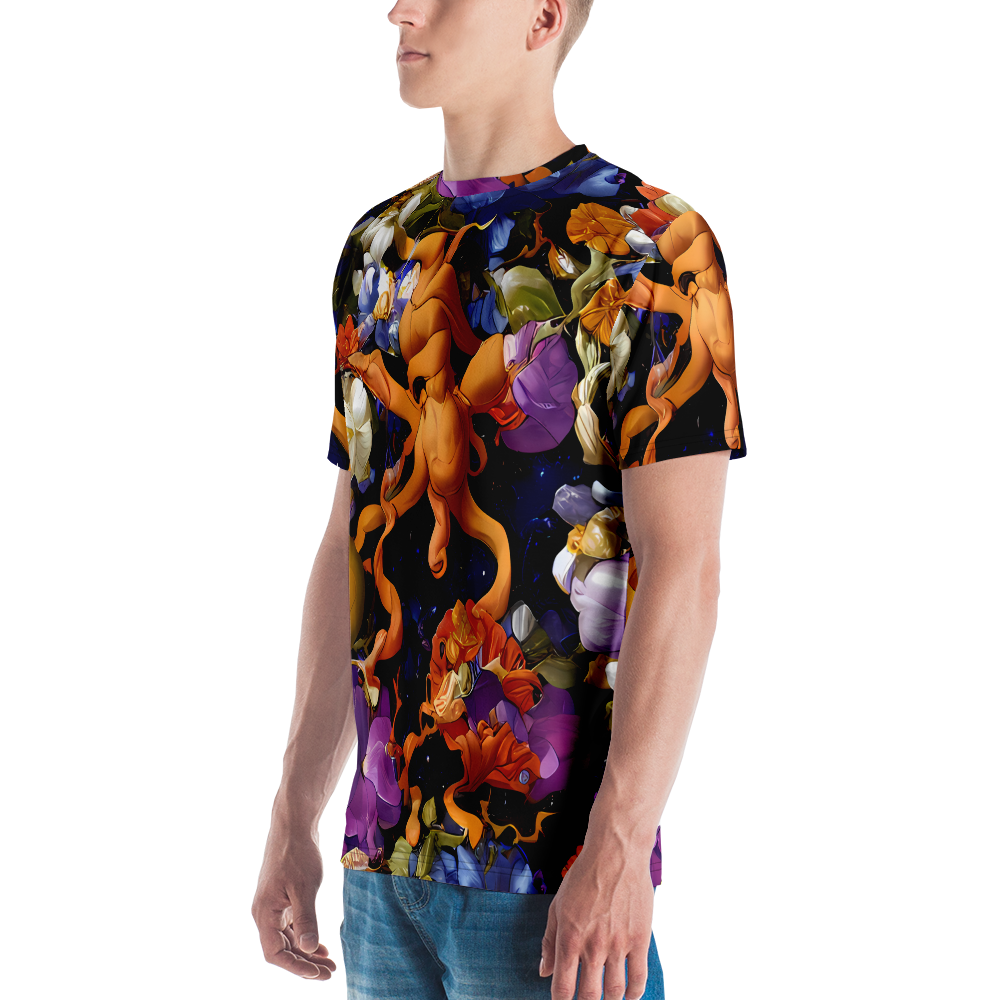 Men's Crew Neck T-Shirt - Blooming Cosmos