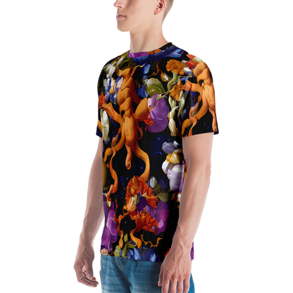 Men's Crew Neck T-Shirt - Blooming Cosmos