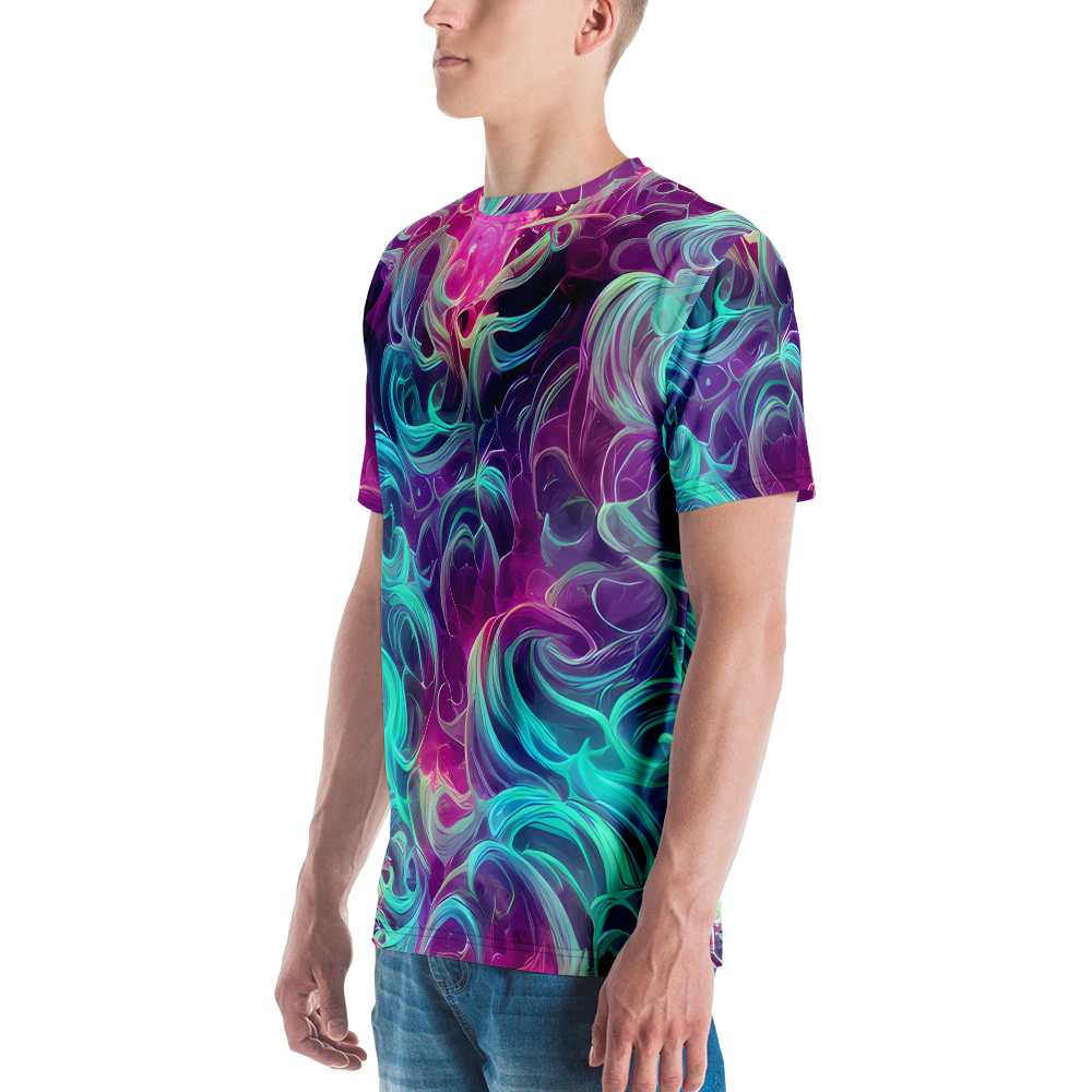 Men's Crew Neck T-Shirt - Galactic Bloom