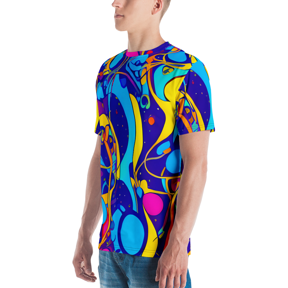 Men's Crew Neck T-Shirt - Spectral Tangle