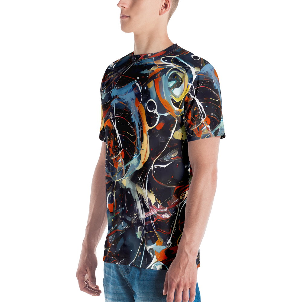 Men's Crew Neck T-Shirt - Neo-Splash Labyrinth