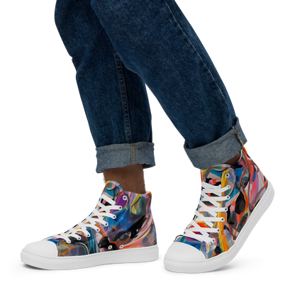 Men's High Top Canvas Shoes - Brazen Rhapsody