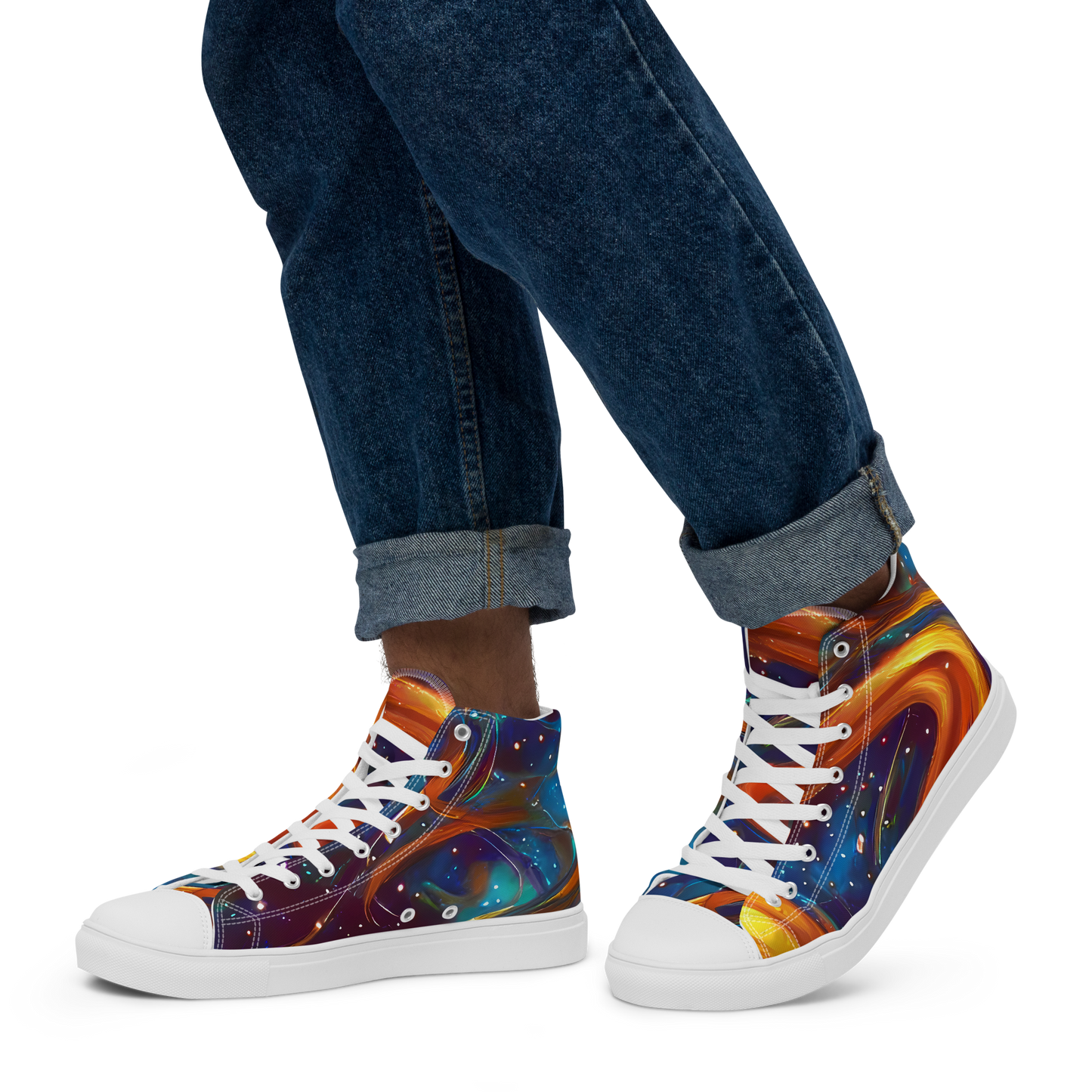 Men's High Top Canvas Shoes - Perez Whirl