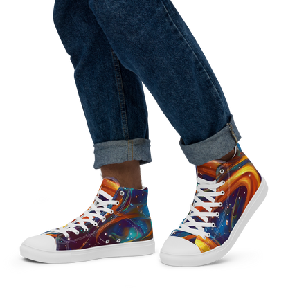 Men's High Top Canvas Shoes - Perez Whirl