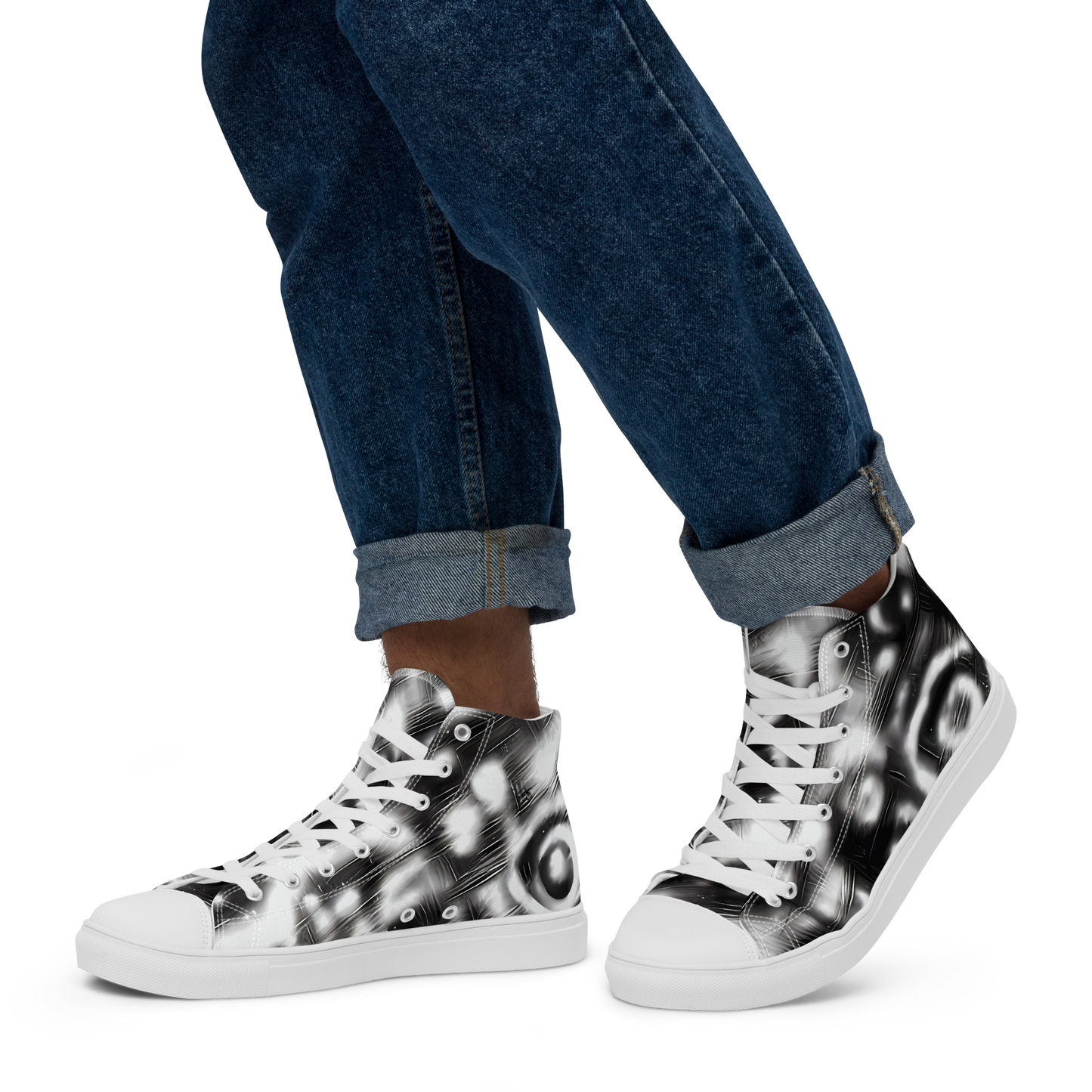 Men's High Top Canvas Shoes - Bernhard Swirl