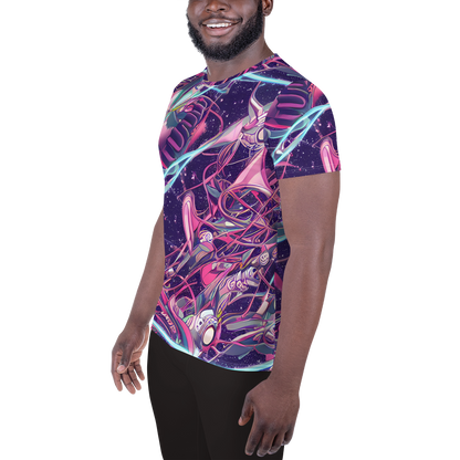 Men's Athletic T-Shirt - Neo-Tokyo Twirl