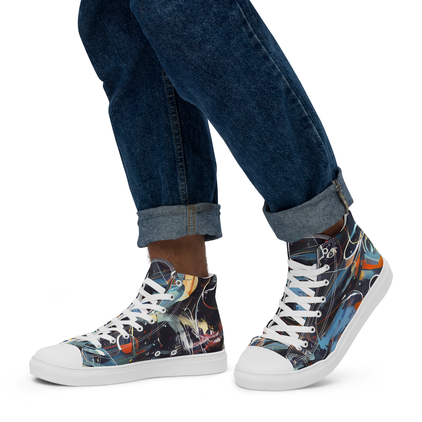 Men's High Top Canvas Shoes - Neo-Splash Labyrinth