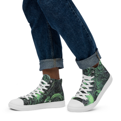 Men's High Top Canvas Shoes - Savrasov Swirls