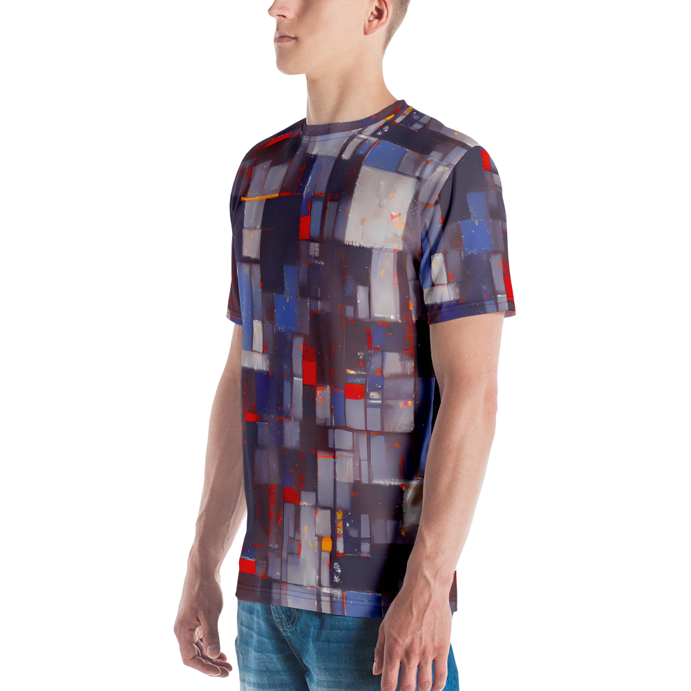 Men's Crew Neck T-Shirt - Cubist Rhythm