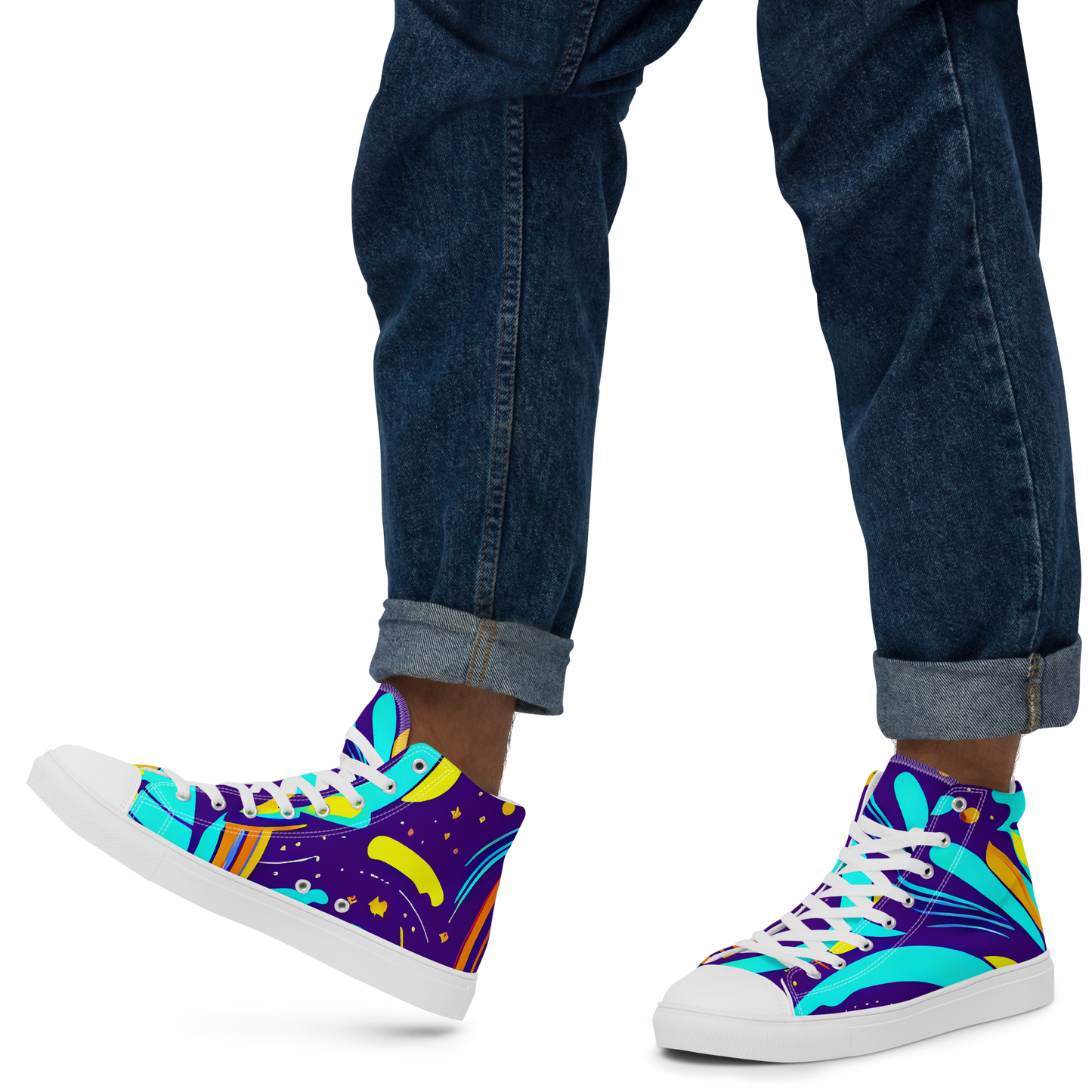 Men's High Top Canvas Shoes - Blasted Bazaar