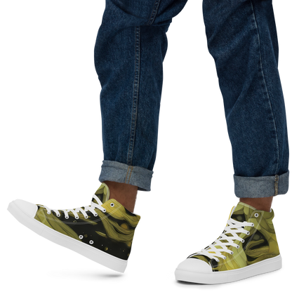 Men's High Top Canvas Shoes - Whispered Breeze