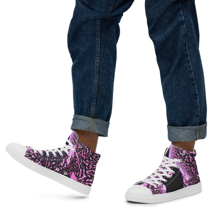 Men's High Top Canvas Shoes - Meryl's Mystery