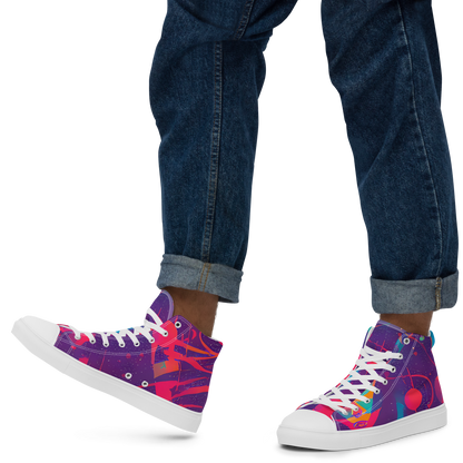 Men's High Top Canvas Shoes - Spheric Rhapsody