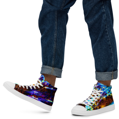 Men's High Top Canvas Shoes - Neon Füssli