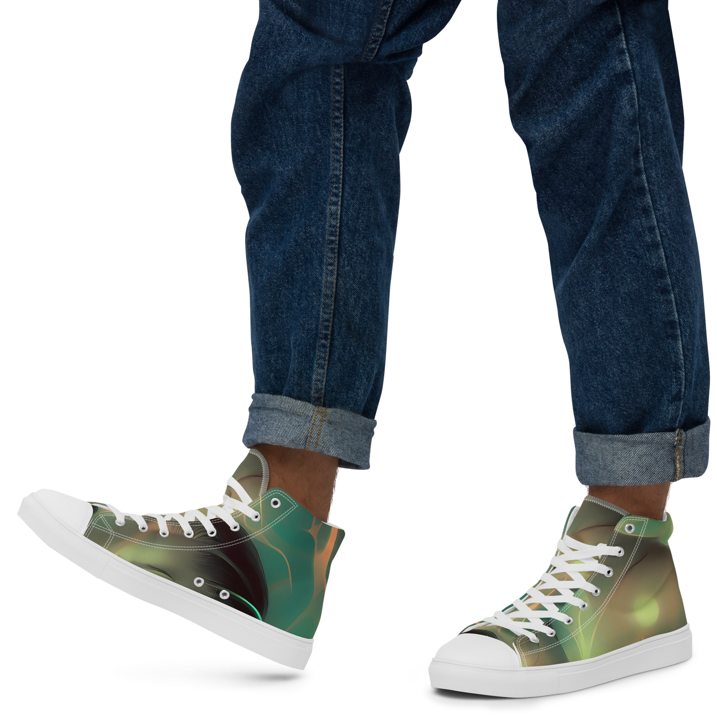 Men's High Top Canvas Shoes - Spectral Whisper