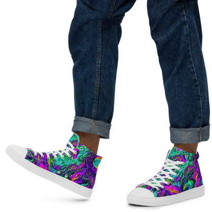 Men's High Top Canvas Shoes - Vortex Dream