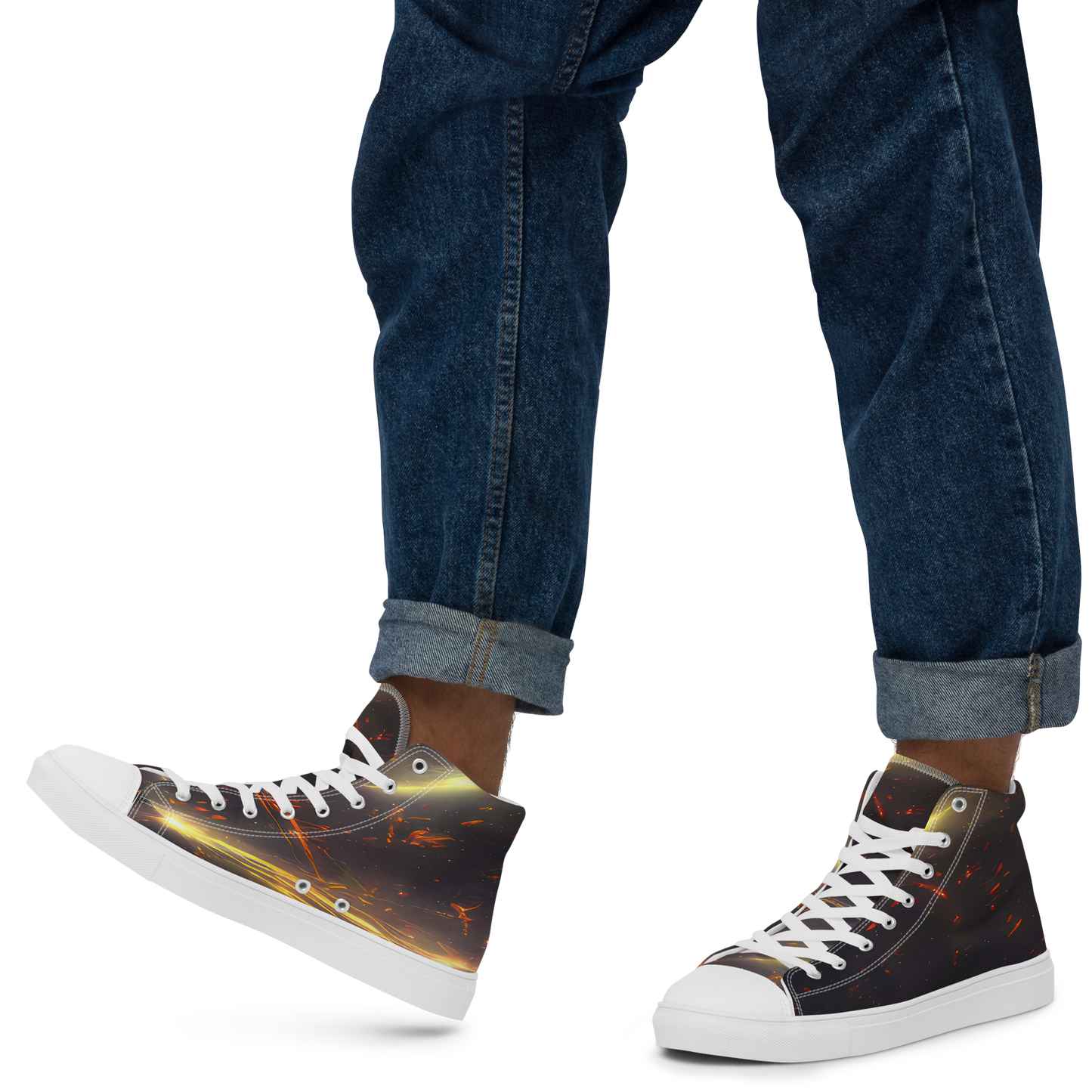 Men's High Top Canvas Shoes - Stellar Arcana