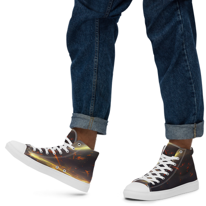 Men's High Top Canvas Shoes - Stellar Arcana