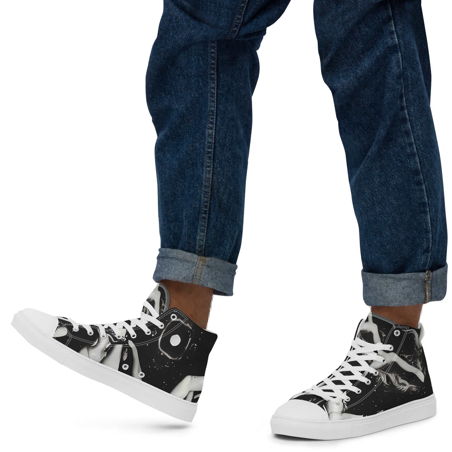 Men's High Top Canvas Shoes - Galactic Vogue