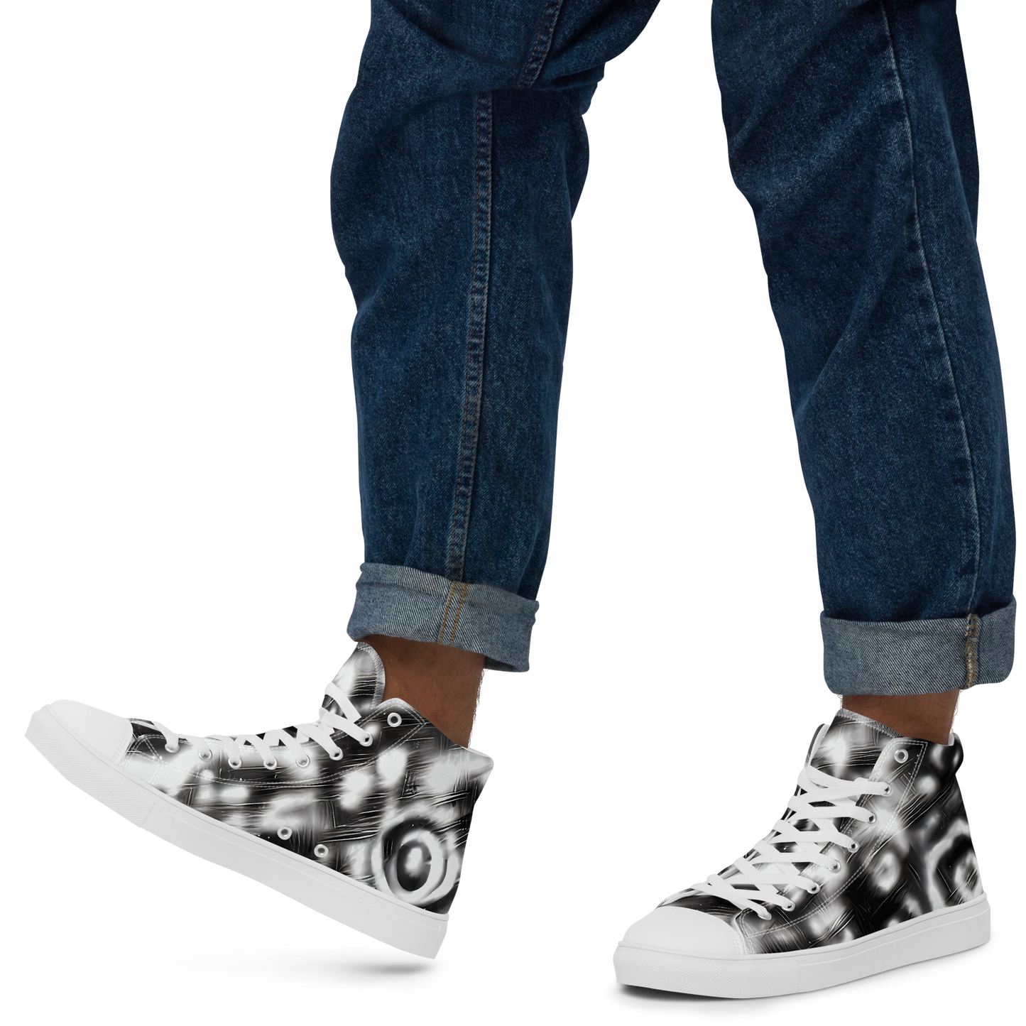 Men's High Top Canvas Shoes - Bernhard Swirl