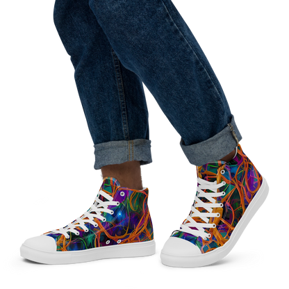 Men's High Top Canvas Shoes - Spectral Weave