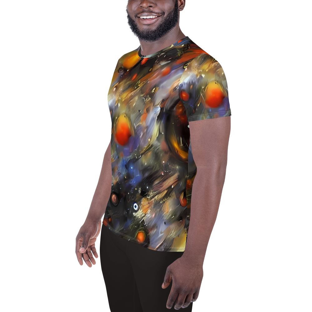 Men's Athletic T-Shirt - Brushstroke Blaze