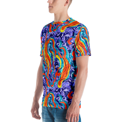 Men's Crew Neck T-Shirt - Galactic Waves